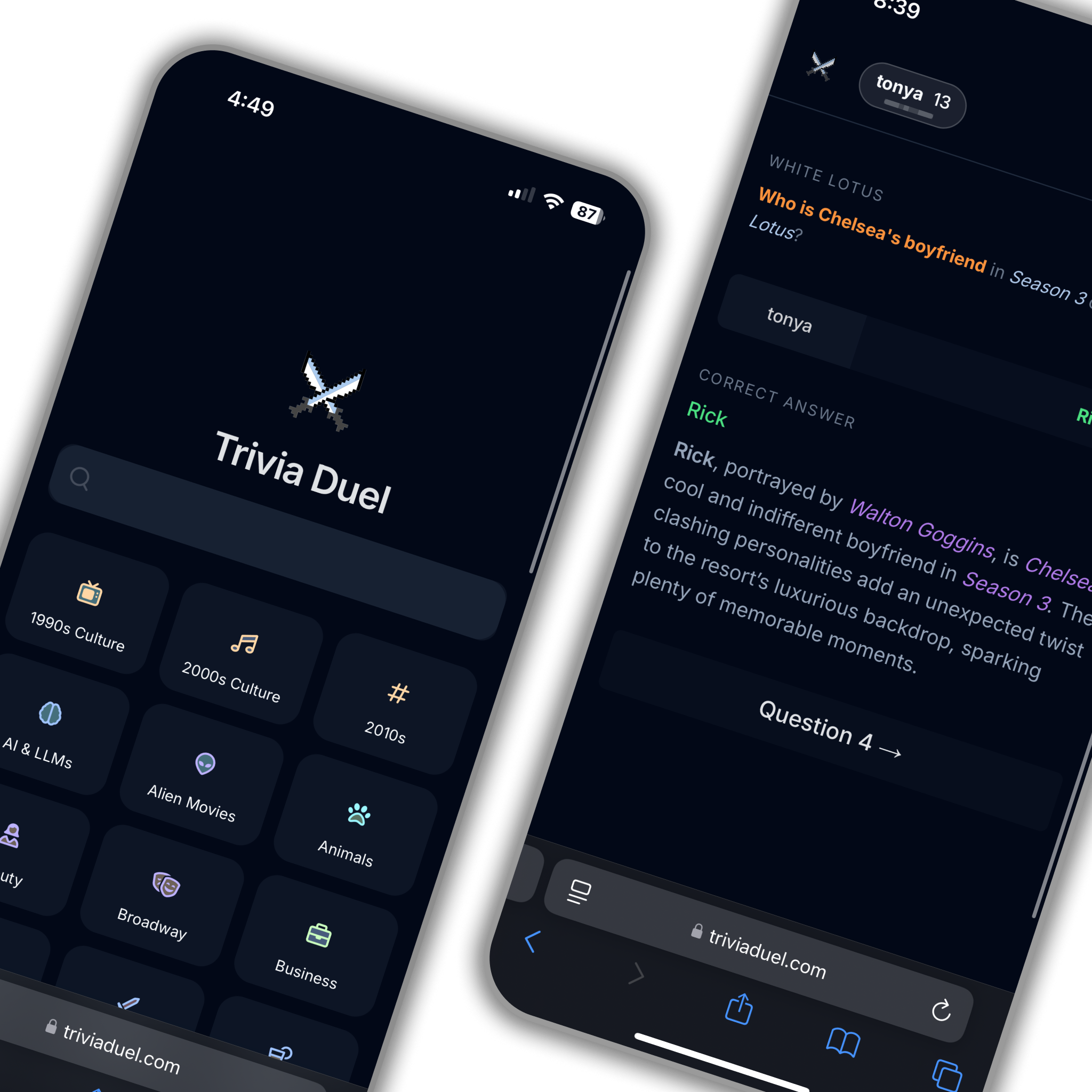 Trivia Duel - Free Online Trivia Game